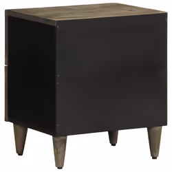 vidaXL Bedside Cabinets 2 pcs Light Grey 40x33x46 cm Solid Wood Mango - 2 pcs - Additional view 5