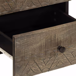 vidaXL Bedside Cabinets 2 pcs Light Grey 40x33x46 cm Solid Wood Mango - 2 pcs - Additional view 7