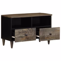 vidaXL TV Cabinet Light Grey 70x33.5x46 cm Solid Wood Mango TV stand