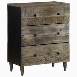 vidaXL Sideboard Light Grey 60x33.5x75 cm Solid Wood Mango cabinet cupboard