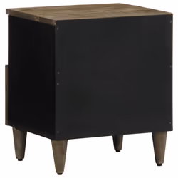 vidaXL Bedside Cabinet Light Grey 40x33x46 cm Solid Wood Mango bedside table - Additional view 4
