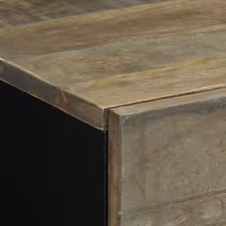 vidaXL Bedside Cabinet Light Grey 50x33x60 cm Solid Wood Mango bedside table - Additional view 5