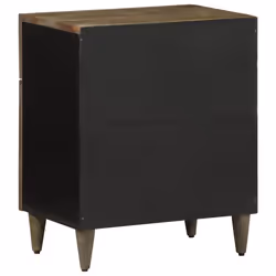 vidaXL Bedside Cabinet Light Grey 50x33x60 cm Solid Wood Mango bedside table - Additional view 4