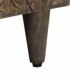 vidaXL Bedside Cabinet Light Grey 50x33x60 cm Solid Wood Mango bedside table - Additional view 7