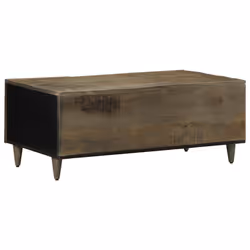 vidaXL Coffee Table Light Grey 100x54x40 cm Solid Wood Mango side table - Additional view 4