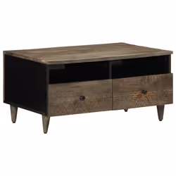 vidaXL Coffee Table Light Grey 80x54x40 cm Solid Wood Mango side table