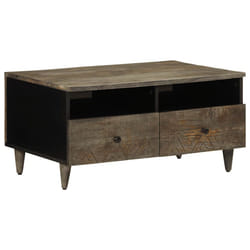 vidaXL Coffee Table Light Grey 80x54x40 cm Solid Wood Mango side table