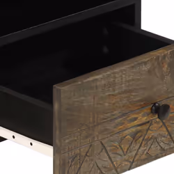 vidaXL Coffee Table Light Grey 80x54x40 cm Solid Wood Mango side table - Additional view 6