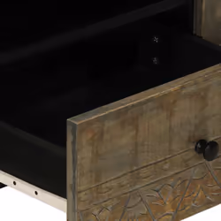 vidaXL TV Cabinet Light Grey 105x33.5x46 cm Solid Wood Mango TV stand - Additional view 6