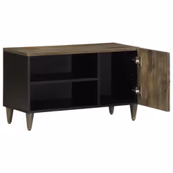 vidaXL TV Cabinet Light Grey 80x31.5x46 cm Solid Wood Mango TV stand