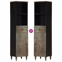vidaXL Bathroom Cabinet 38x33x160 cm Solid Wood Mango bathroom storage cabinet - Additional view 9