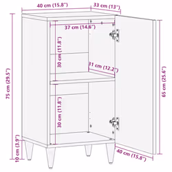 vidaXL Sideboard 40x33x75 cm Solid Wood Mango storage cabinet