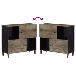 vidaXL Sideboard 80x33x75 cm Solid Wood Mango storage cabinet - Additional view 9