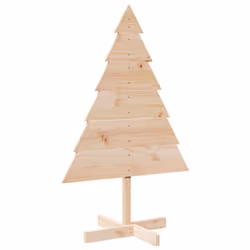 vidaXL Wooden Christmas Tree for Decoration Assemble Christmas Tree Solid Wood - 110 cm
