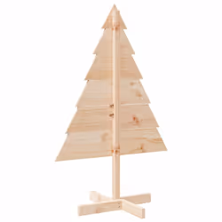 vidaXL Wooden Christmas Tree for Decoration Assemble Christmas Tree Solid Wood - 110 cm - Additional view 4