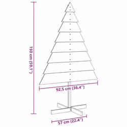 vidaXL Wooden Christmas Tree for Decoration Assemble Christmas Tree Solid Wood - 150 cm - Additional view 7