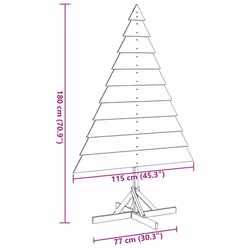 vidaXL Wooden Christmas Tree for Decoration Assemble Christmas Tree Solid Wood - 180 cm