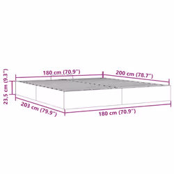vidaXL Ottoman Bed Frame without Mattress Light Grey Super King Fabric