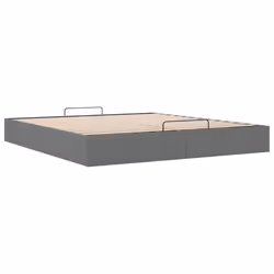 vidaXL Ottoman Bed Frame without Mattress Bed Base Mattress Foundation Fabric - dark grey, 6ft super king size
