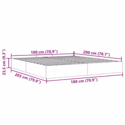 vidaXL Ottoman Bed Frame without Mattress Bed Base Mattress Foundation Fabric - black, 6ft super king size