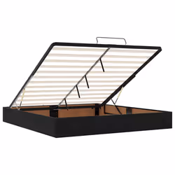 vidaXL Ottoman Bed Frame No Mattress Home Bed Base Mattress Foundation Velvet - black - Additional view 2