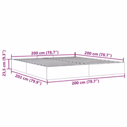 vidaXL Ottoman Bed Frame No Mattress Home Bed Base Mattress Foundation Velvet - black - Additional view 5
