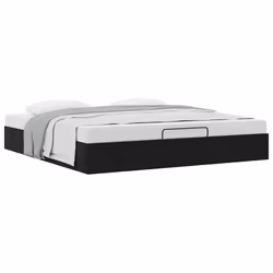 vidaXL Ottoman Bed Frame No Mattress Home Bed Base Mattress Foundation Velvet - black - Additional view 6