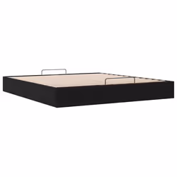 vidaXL Ottoman Bed Frame No Mattress Home Bed Base Mattress Foundation Velvet - black - Additional view 7