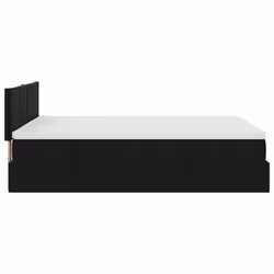 vidaXL Ottoman Bed with Mattress Home Bed Base & LEDs Black 140x200cm Velvet - Additional view 8