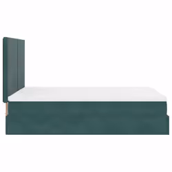 vidaXL Ottoman Bed Frame with Mattresses Bed Base Mattress Foundation Velvet - dark green, 140 x 190 cm - Additional view 7