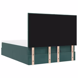 vidaXL Ottoman Bed Frame with Mattresses Bed Base Mattress Foundation Velvet - dark green, 140 x 190 cm - Additional view 8