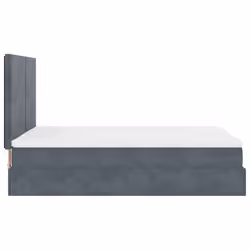 vidaXL Ottoman Bed Frame with Mattresses Bed Base Mattress Foundation Velvet - dark grey, 140 x 200 cm - Additional view 7