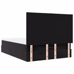 vidaXL Ottoman Bed Frame with Mattresses Bed Base Mattress Foundation Velvet - black, 140 x 200 cm - Additional view 8