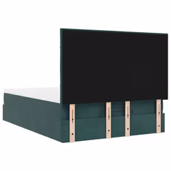 vidaXL Ottoman Bed Frame with Mattresses Bed Base Mattress Foundation Velvet - dark green, 140 x 190 cm - Additional view 8