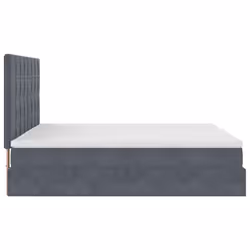 vidaXL Ottoman Bed Frame with Mattresses Bed Base Mattress Foundation Velvet - dark grey, 160 x 200 cm - Additional view 7