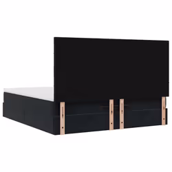 vidaXL Ottoman Bed Frame with Mattresses Bed Base Mattress Foundation Velvet - black, 180 x 200 cm - Additional view 8