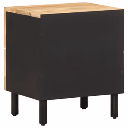 vidaXL Bed Cabinets Nightstand Bed Table Solid Rough Wood - 1 pcs - Additional view 4