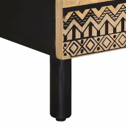vidaXL Bed Cabinets Nightstand Bed Table Solid Rough Wood - 1 pcs - Additional view 7