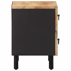 vidaXL Bed Cabinets Nightstand Bed Table Solid Rough Wood - 2 pcs - Additional view 4
