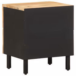 vidaXL Bed Cabinets Nightstand Bed Table Solid Rough Wood - 2 pcs - Additional view 5