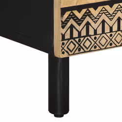 vidaXL Bed Cabinets Nightstand Bed Table Solid Rough Wood - 2 pcs - Additional view 8