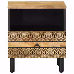vidaXL Bed Cabinet Nightstand Bed Side Table Solid - 1 pcs - Additional view 2