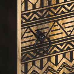 vidaXL Bathroom Hanging Cabinet Wall Mounted Cabinet Black Solid Wood Mango - Additional view 7