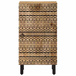 vidaXL Sideboard Cupboard Storage Cabinet Highboard Solid Rough Wood Mango