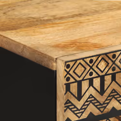vidaXL Sideboard Cupboard Storage Cabinet Highboard Solid Rough Wood Mango - Additional view 5