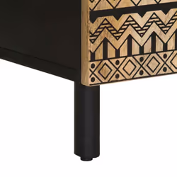 vidaXL Sideboard Cupboard Storage Cabinet Highboard Solid Rough Wood Mango - Additional view 7