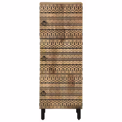 vidaXL Highboard Sideboard Storage Cabinet Cupboard Solid Rough Wood Mango