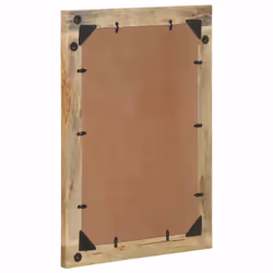 vidaXL Bathroom Mirror Wall Mirror Bath Mirror Solid Wood Mango and Glass