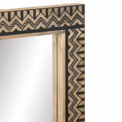 vidaXL Bathroom Mirror Wall Mirror Bath Mirror Solid Wood Mango and Glass - Additional view 4