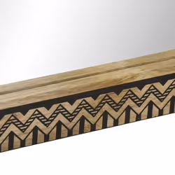 vidaXL Bathroom Mirror Wall Mirror Bath Mirror Solid Wood Mango and Glass - Additional view 5